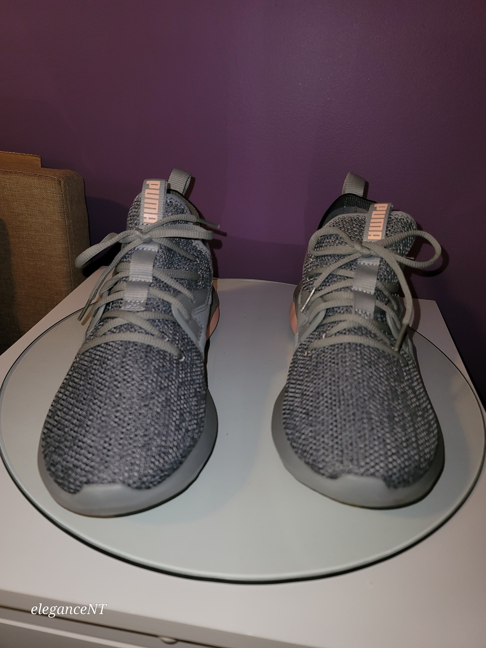 PUMA Emergence Women’s Gray & Peach Athletic Sneakers Sz: 10 - Picture 2 of 11